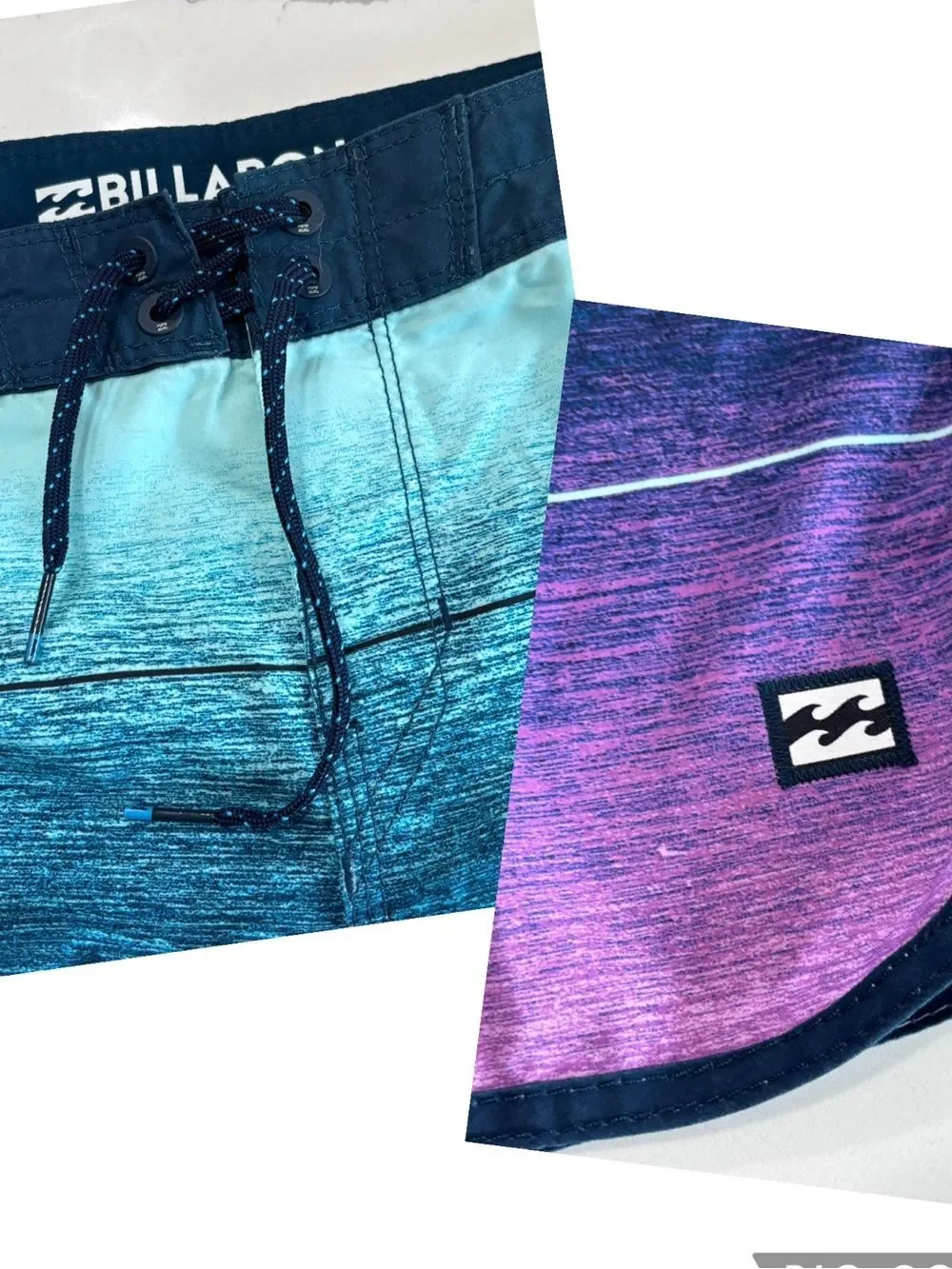 Billabong Ombre Aqua Teal to Purple Boys Board Shorts Swim Trunks Size 25 = 10